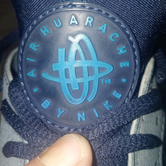 Nike Air Huarache Run Ultra 318429-044 Men's Gray Blue Athletic Sneakers Size 9 - Picture 9 of 11